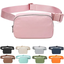 Fanny Belt Bag Waist Pack Crossbody Bags Bum Bag for Running Hiking Travel Workout Adjustable Strap for Women, Pink, 20.5 x 5 x 14 Centimeters, Stylish