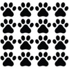 CMI356 Dog Paw Prints - Vinyl Decal Sticker for Walls, Electronics (BLACK, 16)