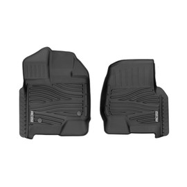 Rough Country Front Flex-Fit Floor Mats for Ford F-150 (2015-25)/Lightning (2022-24)/Raptor (2017-25) - Non-Slip TPE Rubber Mat, Waterproof, Front Set