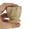 Set of 4 Beige Fossilstone Himalayan Marble Egg Cups -
