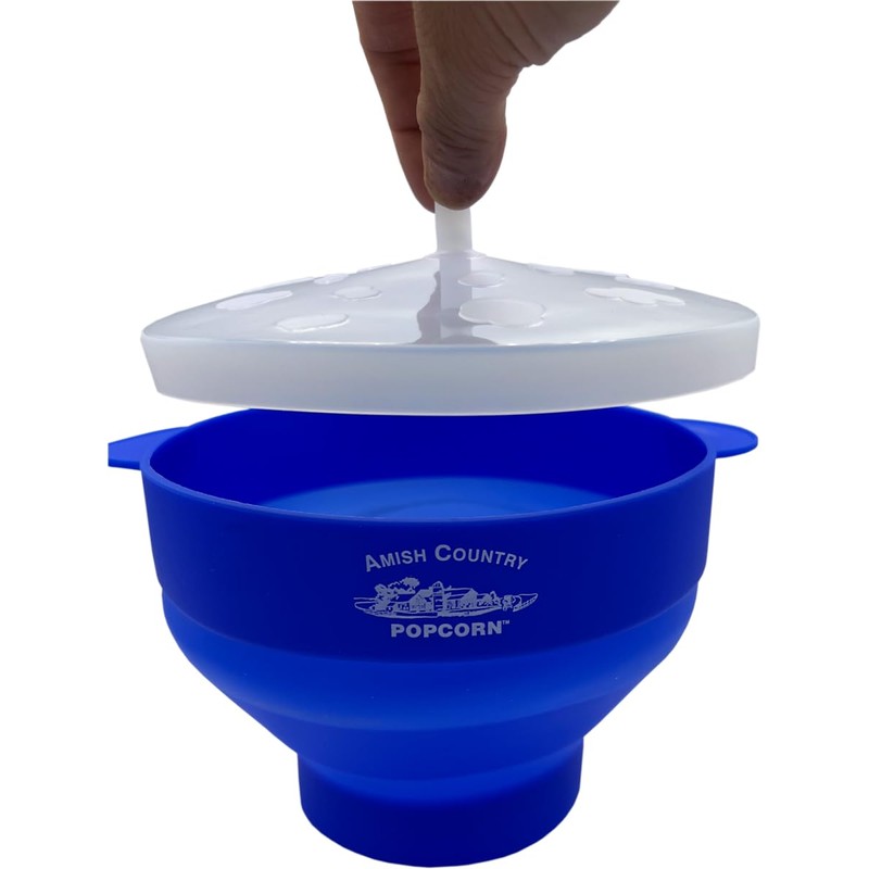 Amish Country Popcorn | Collapsible Silicone Microwave Popper with Customized
