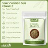 AEJESOP Organic Fennel Seeds, Natural Saunf, Whole Spice, 3.5oz(100g)