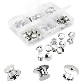 Pins Locking Backs Pin Locks Metal Pin, Wady 40 Pieces Pin Backs Locking Bulk Metal Pin Keepers Locking Clasp