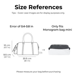 FANJI Project Purse Organizer Insert for TORY BURCH T Monogram Handbag,Custom Fit Inside Premium Slate Gray Lightweight WaterResistant Tote Bag Insert Accessories