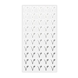 50 Wedding Meal Stickers for Place Cards - Place Card Menu Choices - Wedding Meal Choice Stickers (Silver, Vegan)