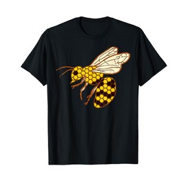 Cartoon Bee Character Illustration For Kids T-Shirt