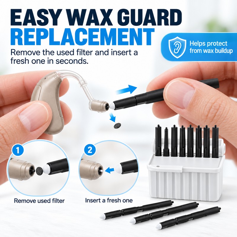 Hearing Aid Wax Guard for Routine Maintenance – 1.4mm Replacement