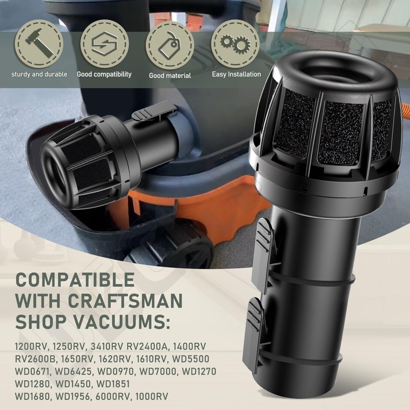 DECKMAN WS25025A VT2525 Wet/Dry Vacs Vacuum Muffler Diffuser - 2-1/2-Inch