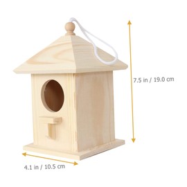 Sosoport Elegant Wooden Bird House Garden Nest Bird Feeder Hummingbird Nesting Box Australian Pet Nest Home Decor