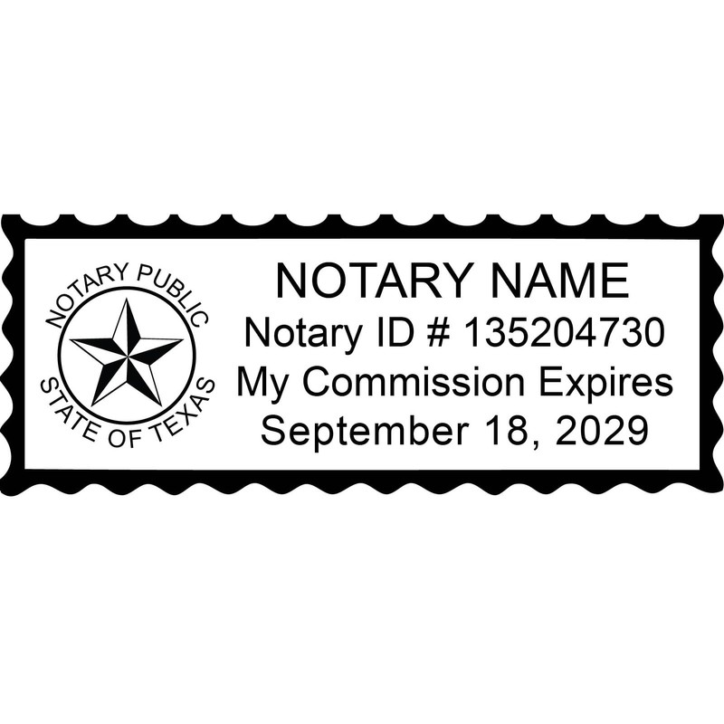 Texas Notary Stamp | Hubco Purple S-844 Self Inking Stamp