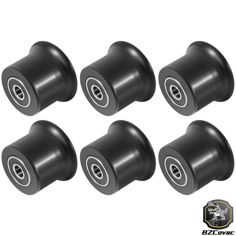 6-Pack Rolling Seat Trolley Wheels, Sliding Bracket Rollers for Bowflex