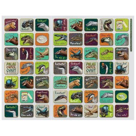 Paper Projects 01.70.30.027 Natural History Museum Dinosaurs Reward Includes 56 Sparkly Stickers | Colourful Chart is Wipe-Clean, 29.7cm x 42cm