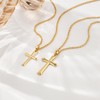SPONIT Gold Cross Necklaces for Women 14K Gold Cross Pendant