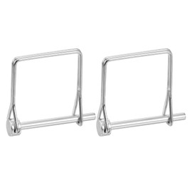 sourcing map 2Pcs Coupler Pin, 0.19"ID 1.97"L 316 Stainless Steel Square Trailer Pin Shaft Locking Pin for Farm Trailers Lawn Garden, Silver