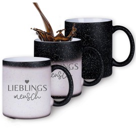 Zaubertasse Lieblingsmensch - Farbwechseltasse mit Glitzerpartikeln - perfektes Geschenk