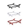 2Pc Hollow Fish Shark Emblem Premium Car Badge Sticker Fender