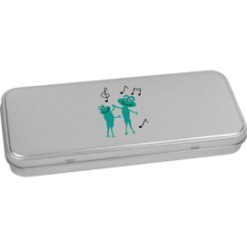 'Frog's Dancing the Night Away' Metal Hinged Stationery Tin/Storage Box (TT00227710)