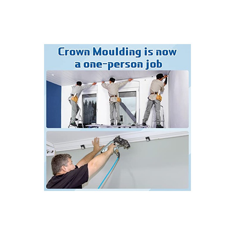 Shimeyao 6 Pcs Crown Hanger Black Stainless Steel Crown Molding