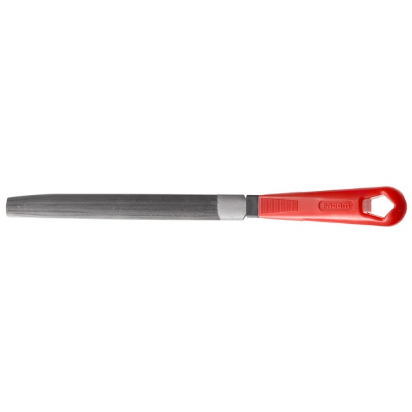 FACOM DRD.MD200EMA Series DRD.Mdema Half Round Second Cut Files with Handle, 200 mm Length