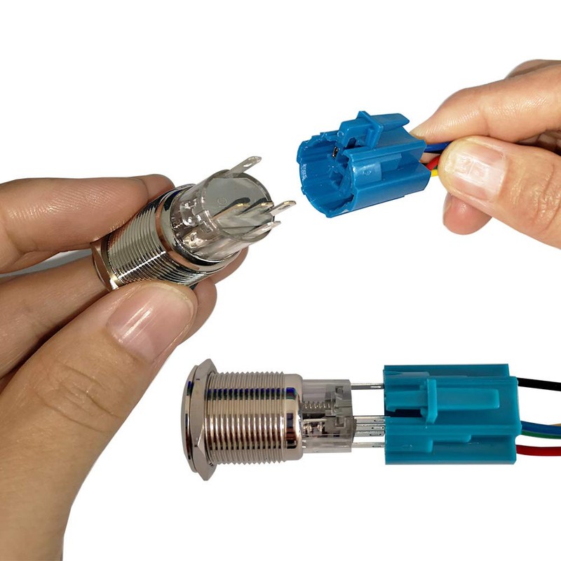 CESFONJER Metal Latch Button Switch, Waterproof Toggle Switch with Wire