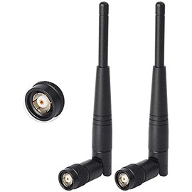BINGFU WiFi Antenna, Wireless Lan Antenna, Total Station Antenna, 2.4GHz RP-TNC Connector, 5dBi, Omni-Directional, Universal Use, Total Station Antenna, Pack of 2
