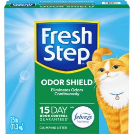 Fresh Step Odor Shield Scented Litter with the Power of Febreze, Clumping Cat