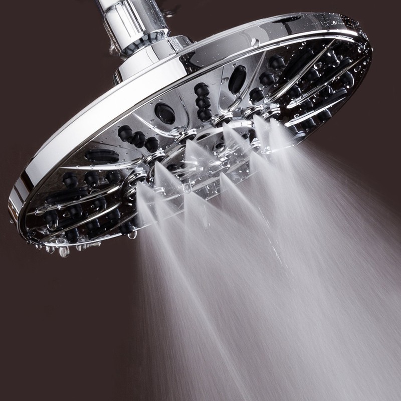 AquaDance High Pressure 6-Setting, 7" Rainfall Shower Head – Tested
