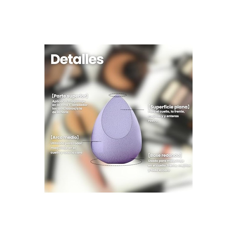 Esponjas de Maquillaje para Base 4 Pack Beauty Blenders para