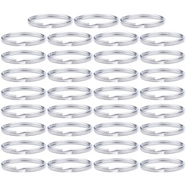 Pack of 35 key rings, key rings, DIY key ring accessories, for keys, necklaces, bracelets, earrings, crafts, ornaments and DIY art (20 mm)