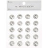 Darice 20 Piece Bling Stickers, Silver/Clear, with rhinestone border