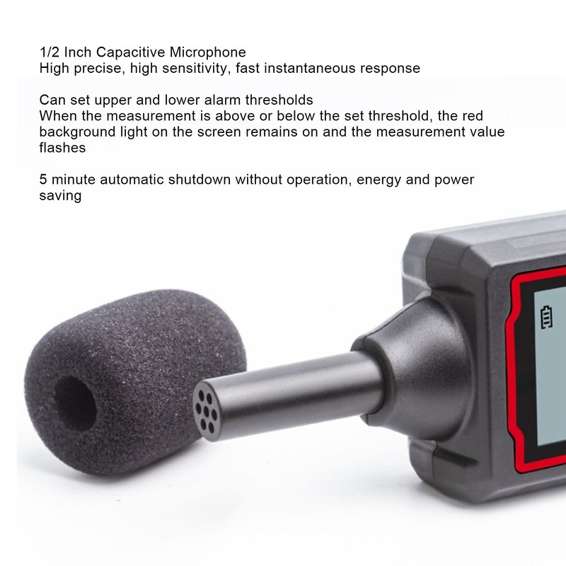 Decibel Meter High Accuracy Quick Response Noise Tester LCD Backlit