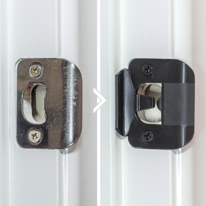 BrainExploder Door Silencer Strike Plate - Flexible, Noise Eliminating Fix