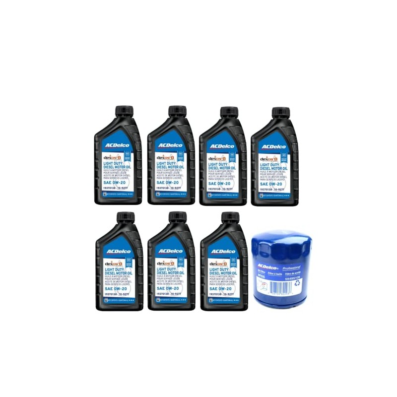 ACDelco DexosD Oil Change Kit 0W-20 Light Duty Diesel Engine