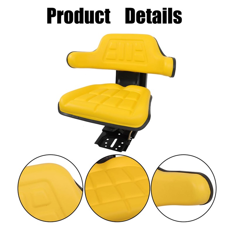 Yellow Adjustable Tractor Suspension Seat Replacement for Tractor 5200 5210