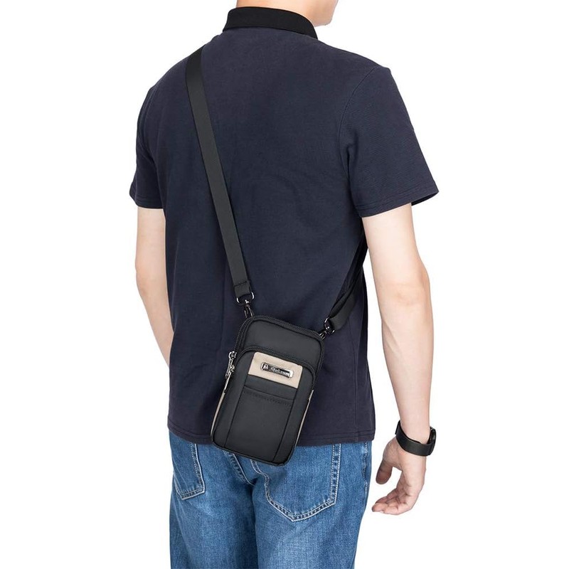 SPAHER Smartphone Pouch, Men's, Small Items, Fanny Pouch, Waterproof, Multi-Purpose