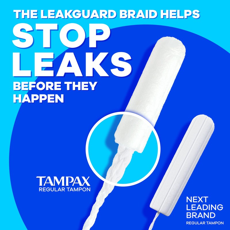 Tampax Pearl Tampons Light Absorbency with BPA-Free Plastic Applicator and