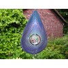 Iron Stop 7.5"/19cm Indigo Teardrop/Raindrop Crystal Wind Spinner + Hook