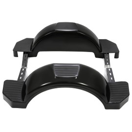 HECASA Black Pair of Single Axle Trailer Fenders Fits 13" Wheels Tire Skirt Boat - 39.7" long x 8.8" wide x 11.4" tall