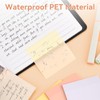 Transparent Sticky Notes, 3x3 inch, 6 Color Pastel Clear Sticky