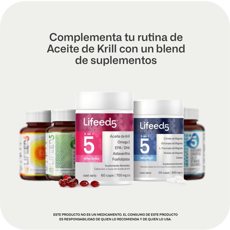 Aceite de Krill Antártico 500 mg con Astaxantina | Omega