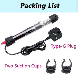 CAM2 New Aquarium Heating Rod 100W, with Temperature display Energy-saving Heater, Aquarium Diving Heater, Fish Tank Aquarium