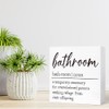 Funny Bathroom Wood Sign Bathroom Definition Sign Wood Block Sign