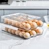 Egg holder for fridge, Egg organizer for refrigerator, Automatic Rolling