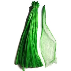 NC Sajid Rana 100pcs 15" Green Reusable Nylon Mesh net Produce Grocery Toys Fruits Vegetables Storage Poly Bags