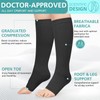 Pack of 3 Open Toe Compression Socks for Men and