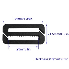 LUORNG 20PCS Double Opening Webbing Adjustment Buckle 25mm Plastic Webbing Attachment Clip Suitcase G Hook For all kinds of Buckle Backpacks School Bags Photo Bags