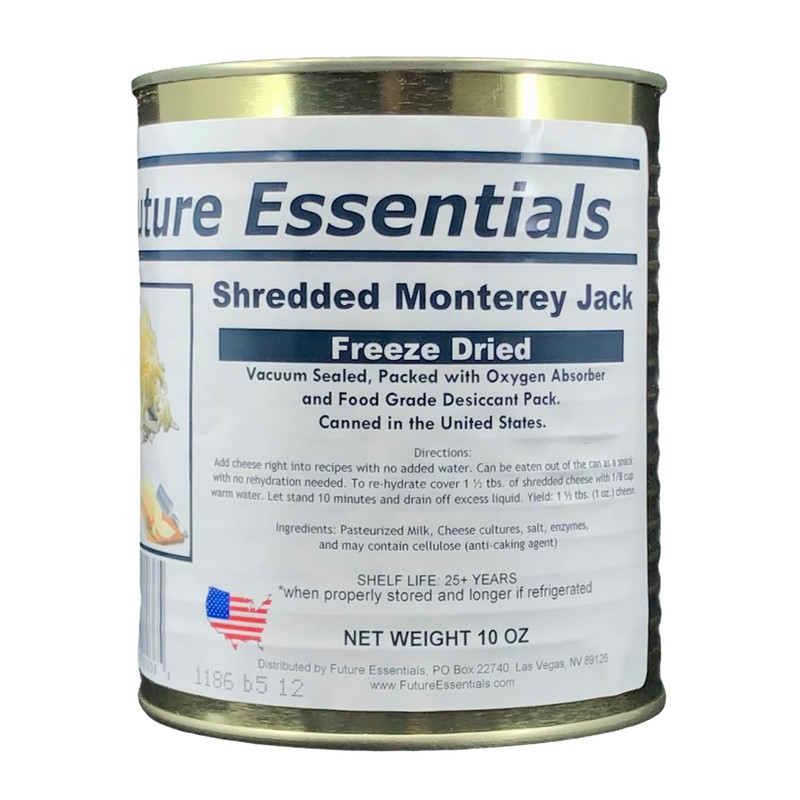 Future Essentials Shredded Monterey Jack Cheese | Freeze Dried |