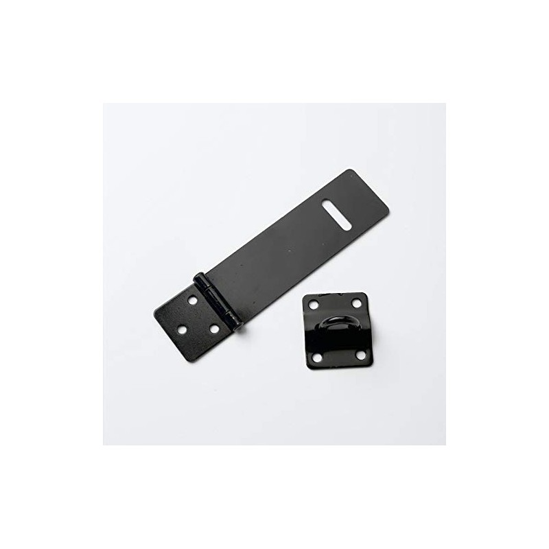 Merriway BH07248 Black Safety Hasp & Staple 100mm x 30mm