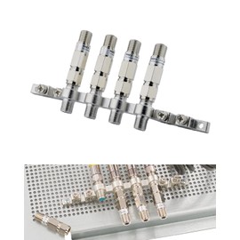 maxx.onLine Surge Protection & Lightning Protection Filter with 4-Way Earth Block for Satellite Multiswitches, Quad/Quattro LNBs, Antenna Amplifier