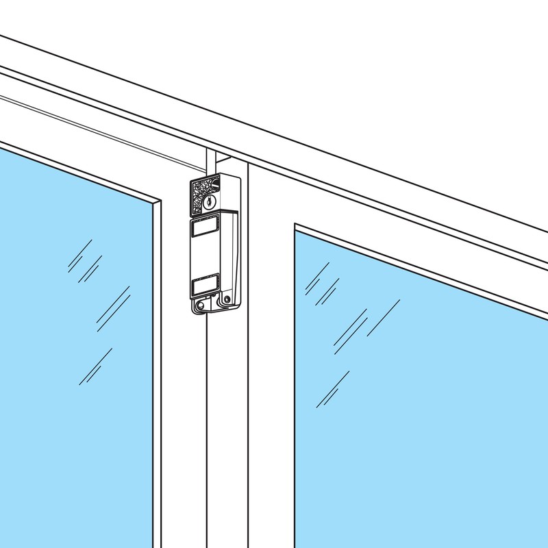 Prime-Line U 9919 White, Sliding Patio Door Keyed with Bolt